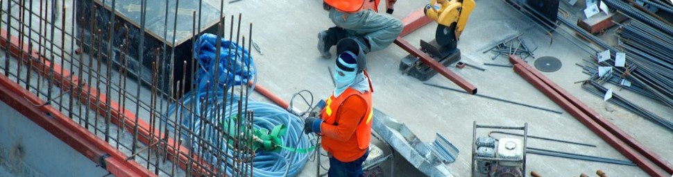Construction team coordination on site