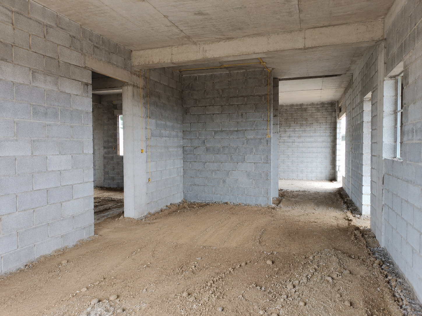 Detailed house floor plan blueprint