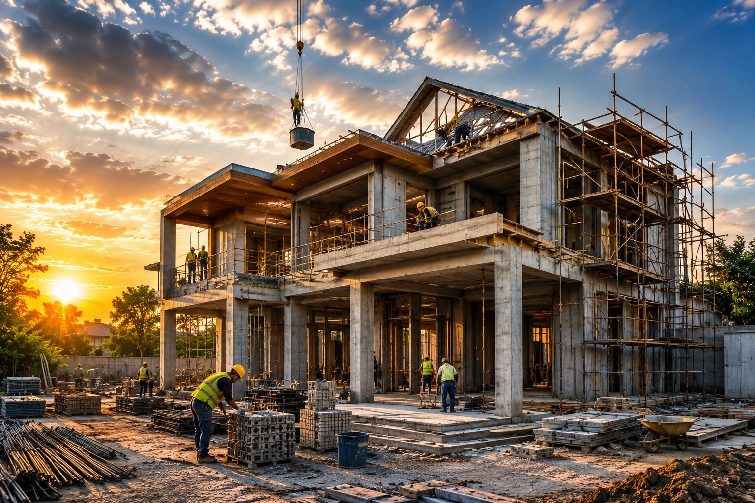 under construction house